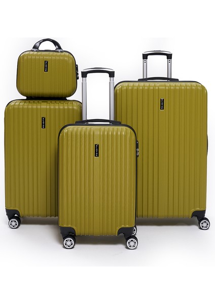 4'lü Valiz Seti Elatae Valiz Büyük - Orta - Kabin Boy ve Makyaj 1020