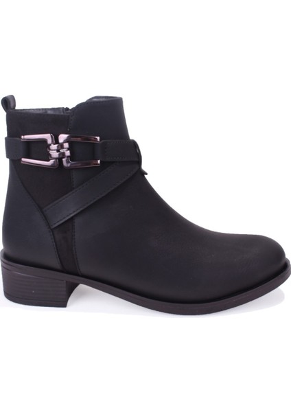 DZA07-6822163 Siyah Günlük Düz Topuk Kadın Bot fiyatları