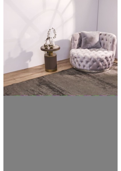 Hare Plus 8914 Antrasit - Pamuk Şönil Dokuma Halı | Modern Salon Halısı modelleri