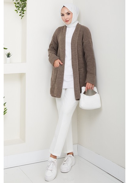 Enfil Şal Yaka Triko Hırka 1598 - Açık Kahve fiyatları