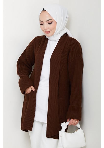 Enfil Şal Yaka Triko Hırka 1598 - Acı Kahve modelleri