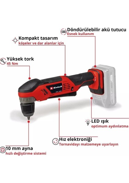 Einhell Te Ad 18 Li Solo Dik Açılı Vidalama fiyatları