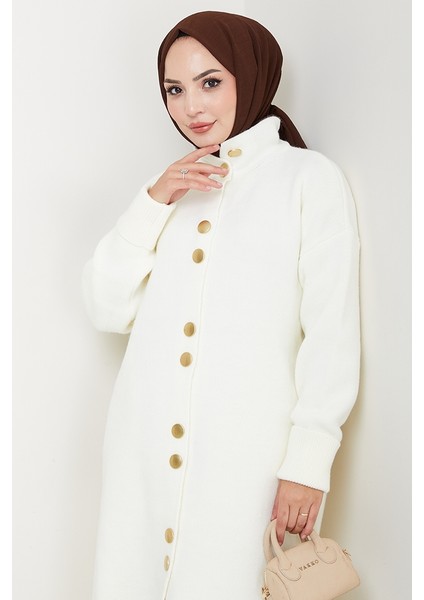 Reha Düğmeli Triko Hırka 1603 - Beyaz fiyatları