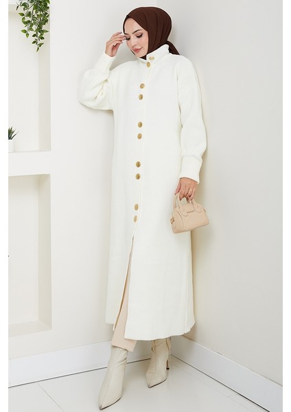 Reha Düğmeli Triko Hırka 1603 - Beyaz modelleri