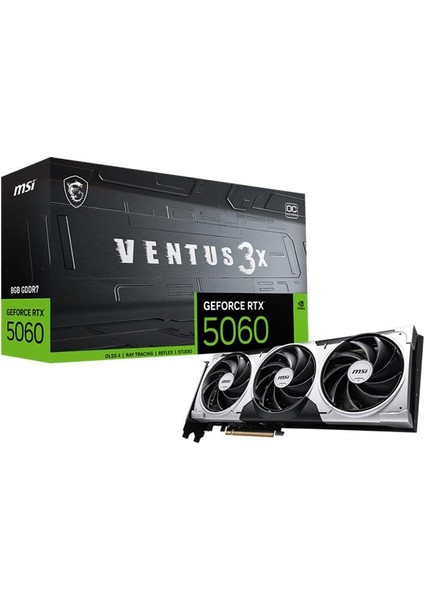 Msı Geforce RTX5060 8g Ventus 3x Oc 8gb Ddr7 128BIT 3xdp 1xhdmı Ekran Kartı