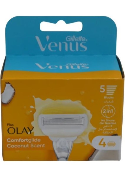 Venus Comfortglide Coconut Scent Plus Olay Kadın Tıraş Bıçağı Yedekleri, 4 Adet fiyatları