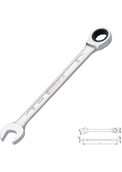 Izeltaş 0340 Cırcır Kombine Anahtar 14 mm