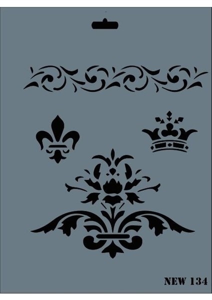 Rich New Seri N-134 Stencil 35X25 cm