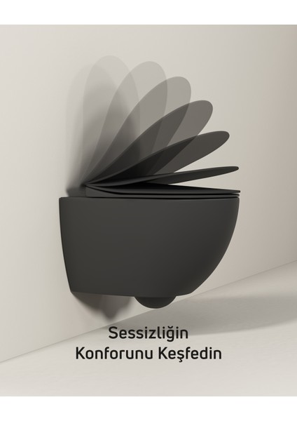 Duck Duroplast Yavaş Kapanan Klozet Kapağı Kömür Karası fiyatları