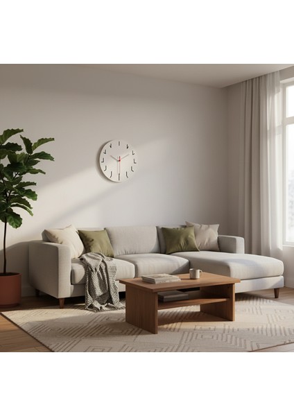 Iskandinav Duvar Saati - Sessiz Çalışan - Modern Ev Dekoru Minimalist Mutfak-Yatak-Oturma Odası ( Kırılmaz) fiyatları