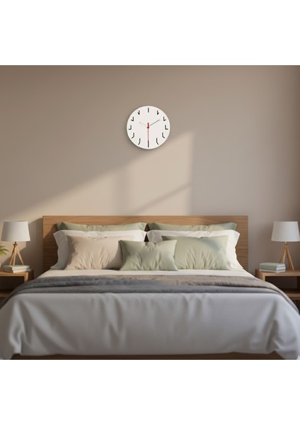 Iskandinav Duvar Saati - Sessiz Çalışan - Modern Ev Dekoru Minimalist Mutfak-Yatak-Oturma Odası ( Kırılmaz) modelleri