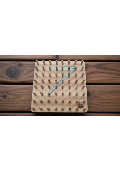Montessori Geoboard Eğitici Lastikli Şekiller Geometri Oyunu (8x8) modelleri