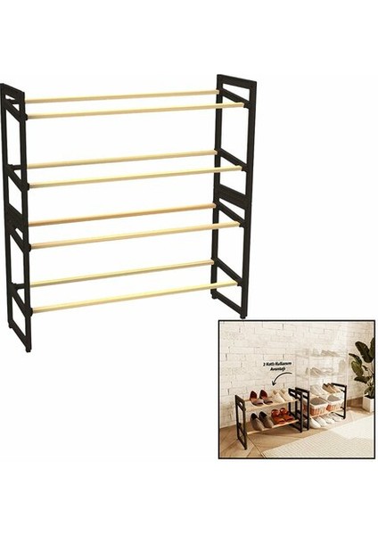 4 Katlı Ahşap Ayakkabılık modelleri