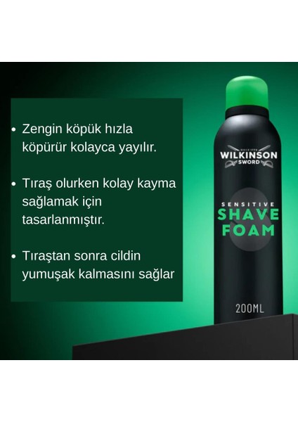 Sensitive Tıraş Köpüğü 200 ml - Hassas Ciltler, 0 Alkol fiyatları