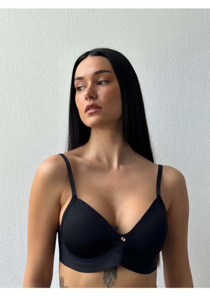Lazer Kesim Hafif Destekli Sütyen 2'li Set – Siyah,ten Rengi fırsatları