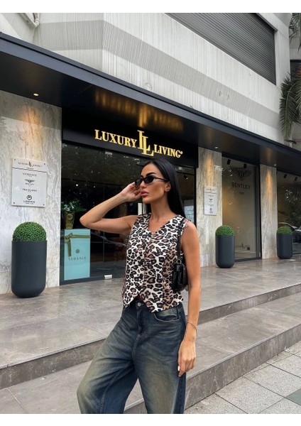 Leopar Desen Yelek modelleri