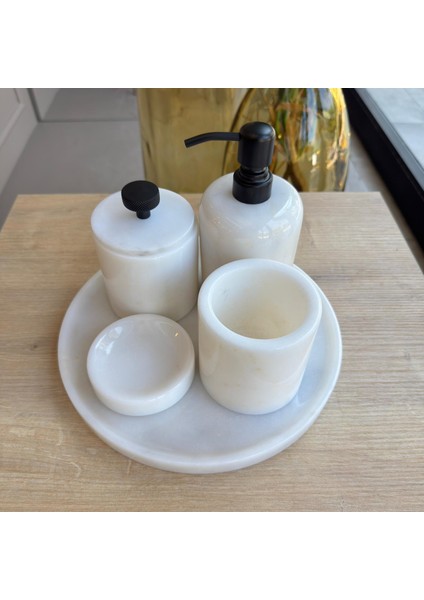 Beyaz Mermer Beşli Banyo Seti fiyatları