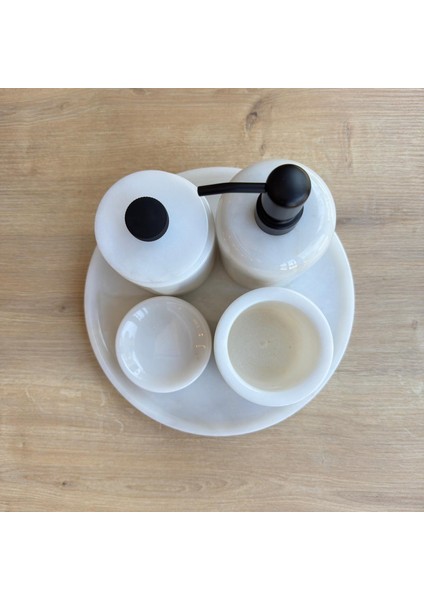 Beyaz Mermer Beşli Banyo Seti indirimleri