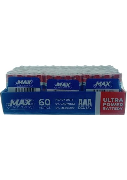 Zmax Energy MAX-0636 Aaa Çinko Kalem Pil 60'lı