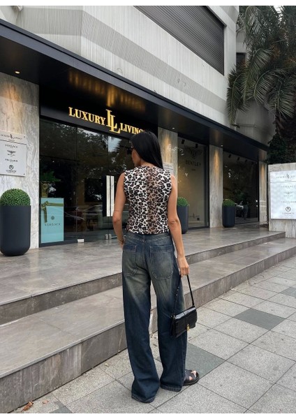 Leopar Desen Yelek