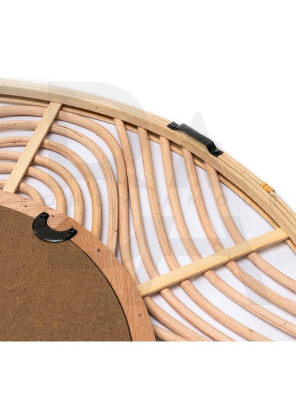Yuvarlak Dalga Form Bambu Rattan Ayna fırsatları