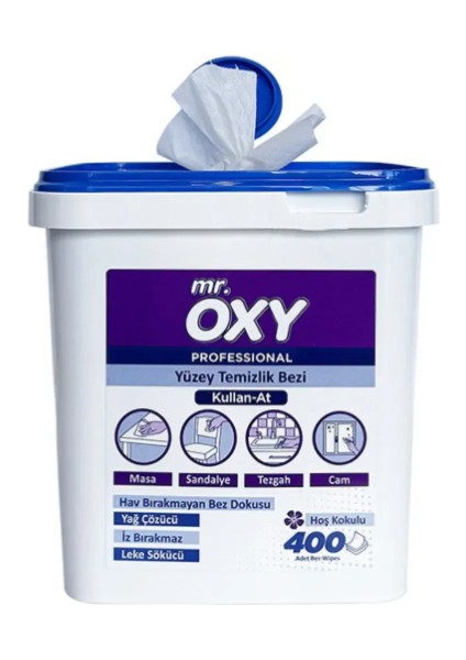 Mr. Oxy Profesyonel Yüzey Temizlik Mendili 400'LÜ fiyatları