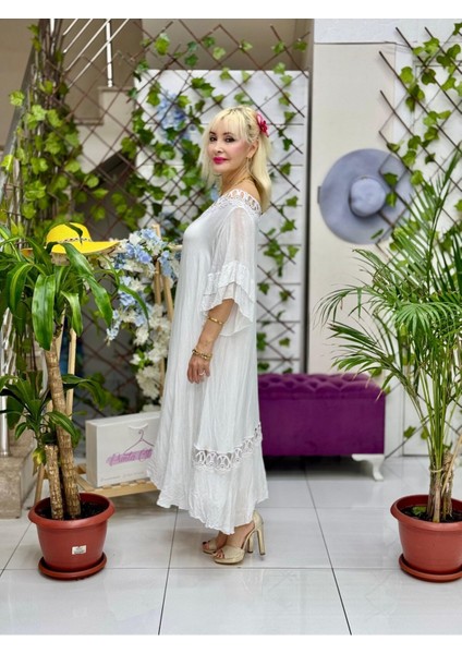 VL3026 Vual Elbise Beyaz fiyatları