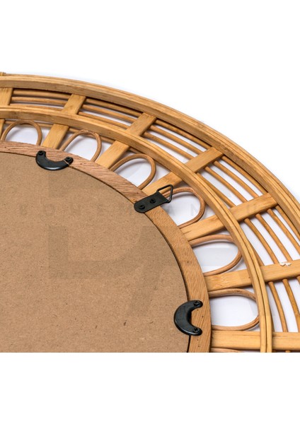 Yuvarlak Güneş Işığı Bambu Rattan Ayna fırsatları