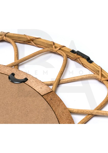 Yuvarlak Ilmek Form Bambu Rattan Ayna fırsatları