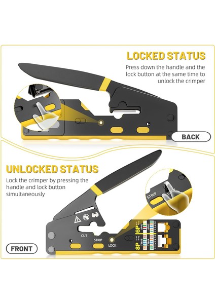Yeni Nesil 2025 Ez Pense RJ45 Sıkma Aracı Cat5/cat6/cat7 Pense Kesici RJ11 RJ12 8P8C6P Crimper Profesyonel Pense indirimleri