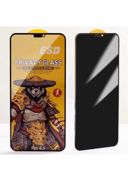 iPhone 13-14-13 PRO-16E Hayalet Ekran Toz Tutmayan Esd Anti-Statik Tempered Privacy Ekran Koruyucu