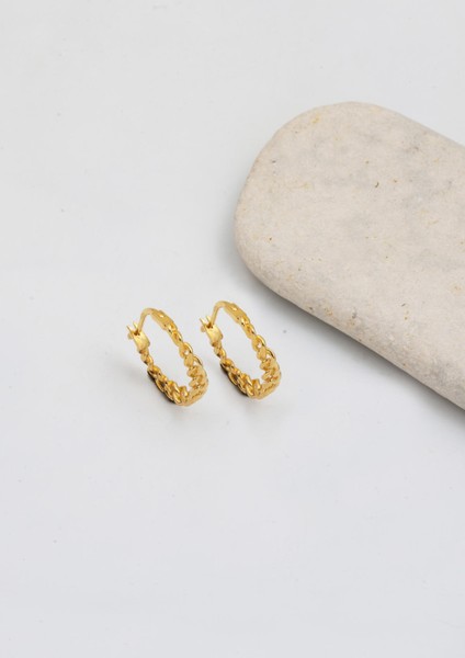 Gurmet Zincir Tasarım Halka Altın Küpe modelleri