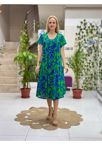 FD17102 Viskon Elbise