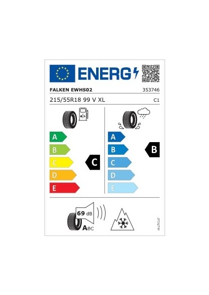 215/55 R18 Tl 99V Xl Eurowınter HS02 Suv Oto Kış Lastiği (Üretim YILI:2025) fiyatları