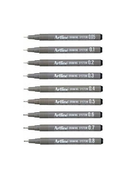 Drawing System Teknik Çizim Kalemi 9'lu fiyatları