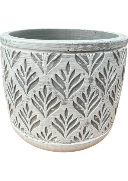 Ev Dekorasyon Gri Lotus Beton Saksı Çiçeklik Saksılık indirimleri