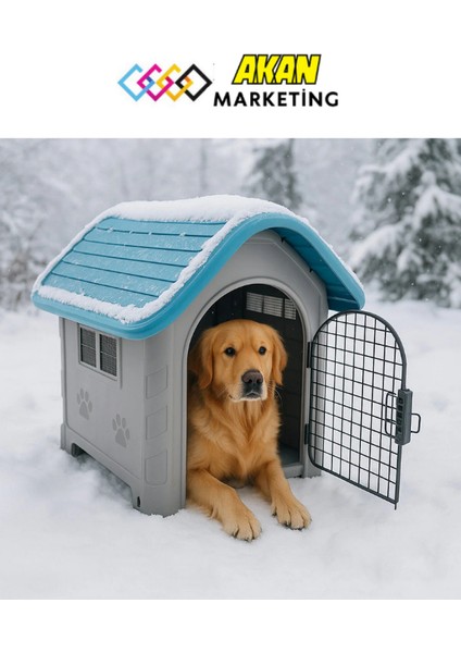 Plastik Kedi ve Köpek Kulübesi Kapılı 85X71X66 cm