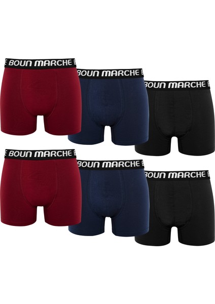 Erkek Boxer Likralı Premıum 6'lı Kutu Falcon