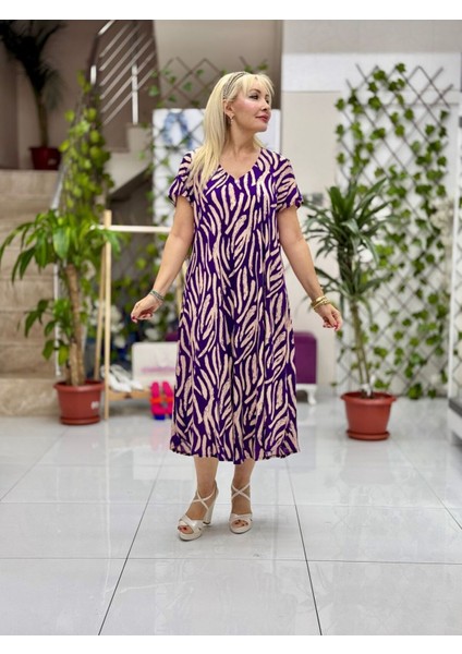 FD17135 Viskon Elbise