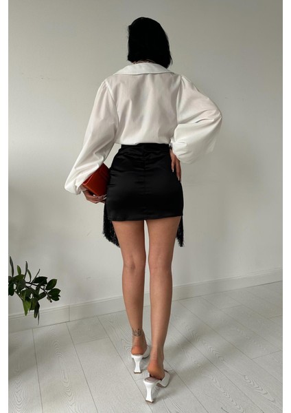 Püsküllü Saten Etek fırsatları