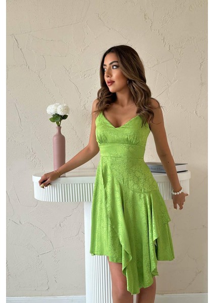 Jakarlı Asimetrik Elbise modelleri