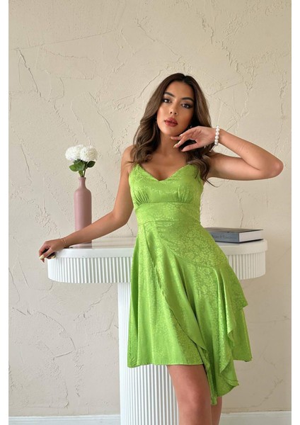 Jakarlı Asimetrik Elbise fırsatları