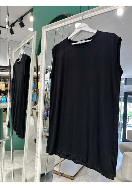 Nurgün Sıfır Kollu Penye Içlik - Siyah - M