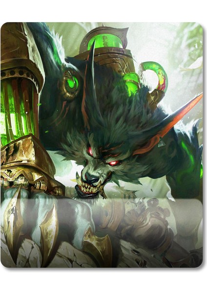 Warwick Arcane Lol Bilek Destekli Mousepad - Dikdörtgen