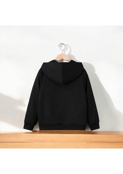 Siyah Fermuarlı Kapüşonlu Unisex Sweatshirt fiyatları