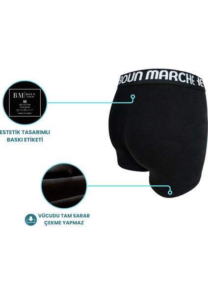 Erkek Boxer Likralı Premıum 6'lı Kutu Falcon fırsatları