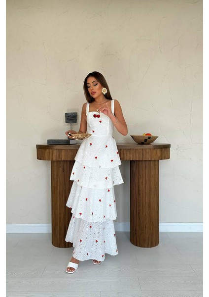 Kat Kat Arkası Bağlamalı Elbise