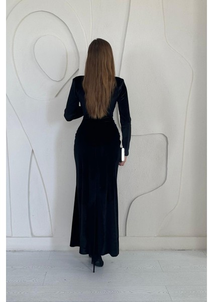 Önü Yırtmaçlı Güllü Elbise fırsatları