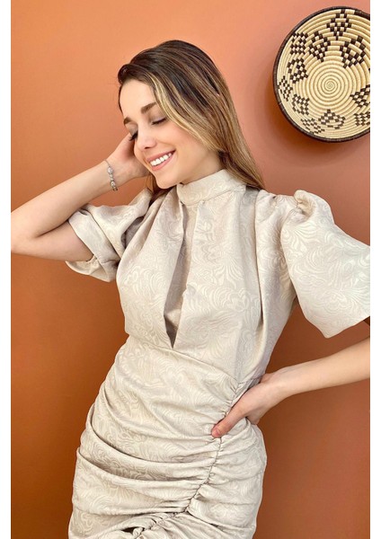 Jakarlı ve Desenli Elbise fiyatları