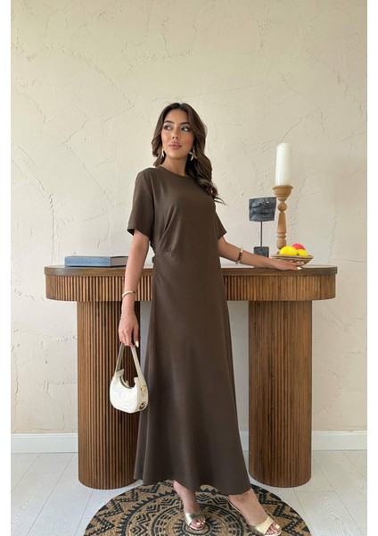 Pileli Bisiklet Yaka Elbise fiyatları